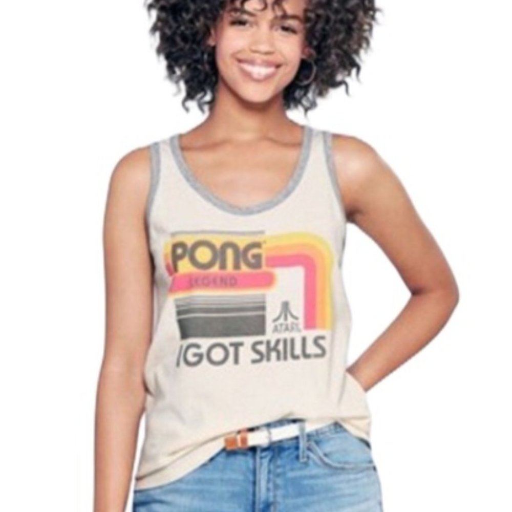 Junk Food Atari Pong Graphic Tank- NWOT